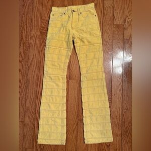 Vintage Hysteric Glamour Kinky Hagi Jeans Yellow Distressed Denim Size Small